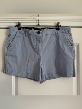 Boden Blue Chino Shorts Women’s US 12 Tailored Cotton Stretch Classic